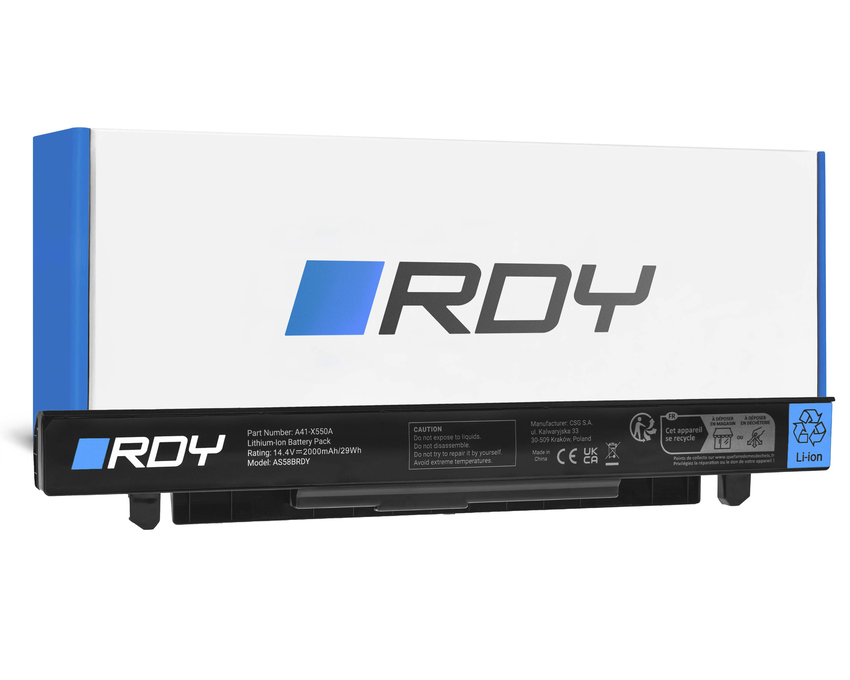 RDY Laptop baterija A41-X550A za Asus A550 F550J F550L R510 R510C R510J R510JK R510L R510CA X550 X550C X550CA X550CC X550L (AS58BRDY)