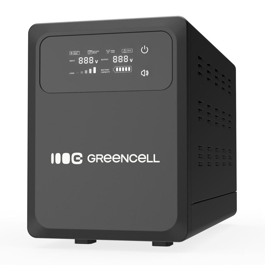 Green Cell Uninterruptible Power Supply UPS 1200VA 800W z LCD zaslonom (UPSLPPC800)